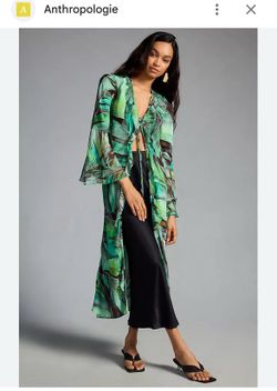 BI-nk Lurex Palm Kimono Size S/M