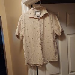 Mens Short Sleeve Button Up Shirt 