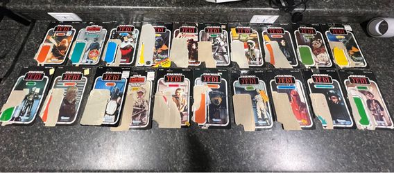 Vintage Star Wars Lot of 20 Various ESB & ROTJ Figure Card Backs Backings & POPS