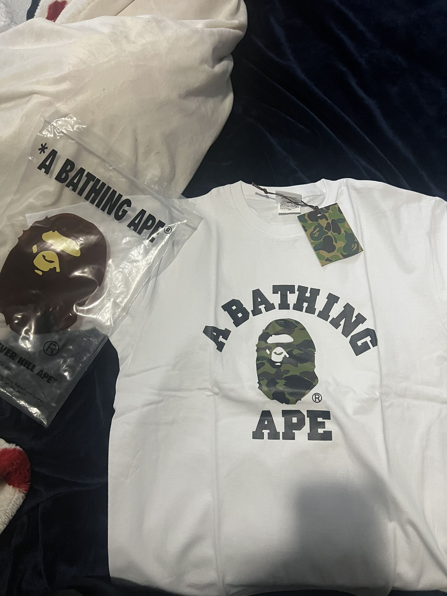 BEST OFFER WHITE a bathing ape shirt