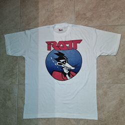 RATT 1987 TOUR DANCING UNDERCOVER T-SHIRT XL (VG-) VINTAGE LONG OOP MEGA RARE!