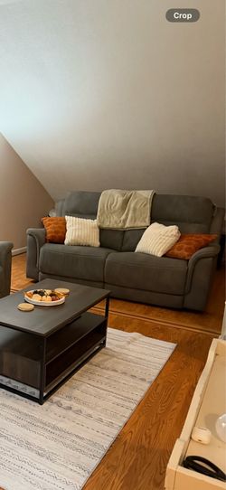 Gray Dual Reclining Sofa – Great Condition