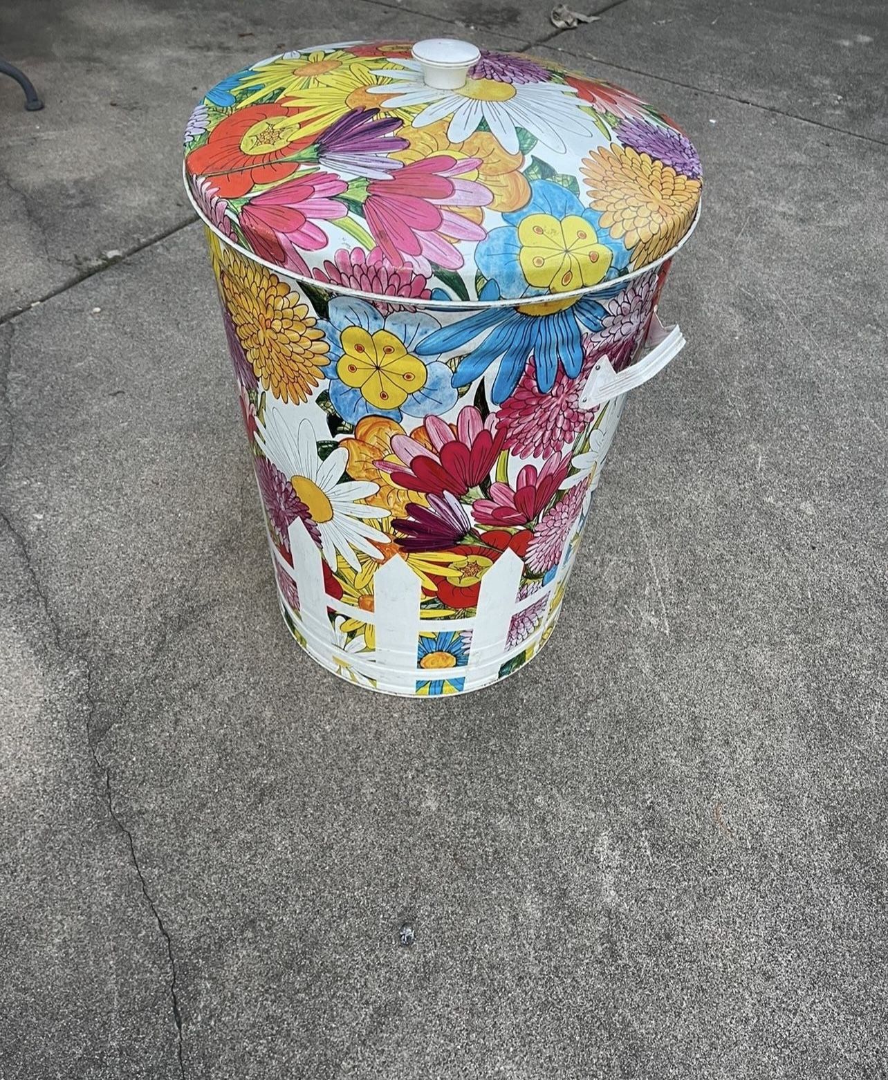 Large Mid Century Metal Storage Container