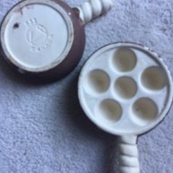 6 Ceramic Escargot Dishes