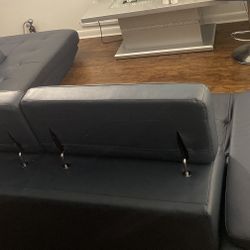 Leather Sectional Couch. 