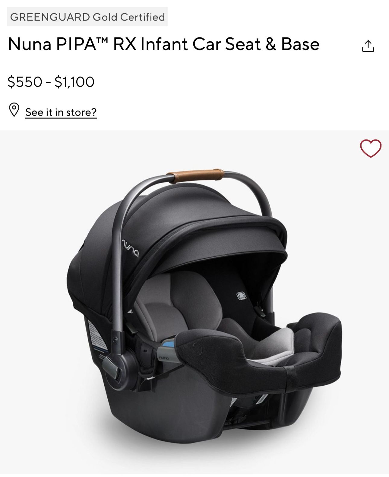 Nuna Pipa Car Seat