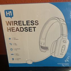 New H1 Wireless Headset. Noise Cancellation For Talking 