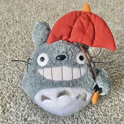 Gund My Neighbor Totoro With Red Umbrella Plush Toy Studio Ghibli 2015