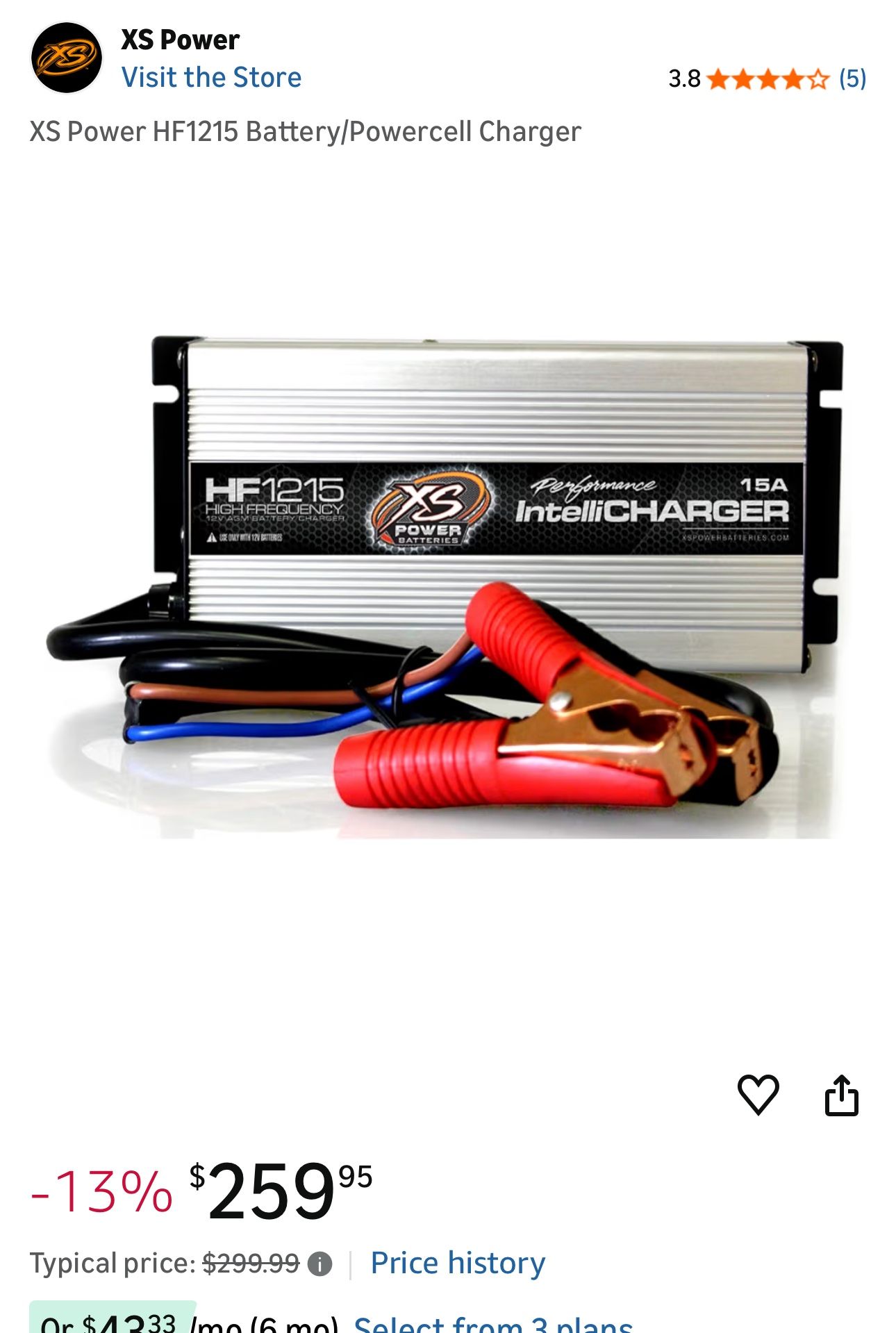 XS Power HF1215 Battery/Powercell Charger   