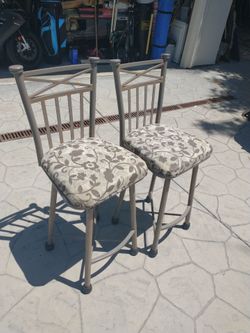 Bar stools. Metal and fabric. Quality!