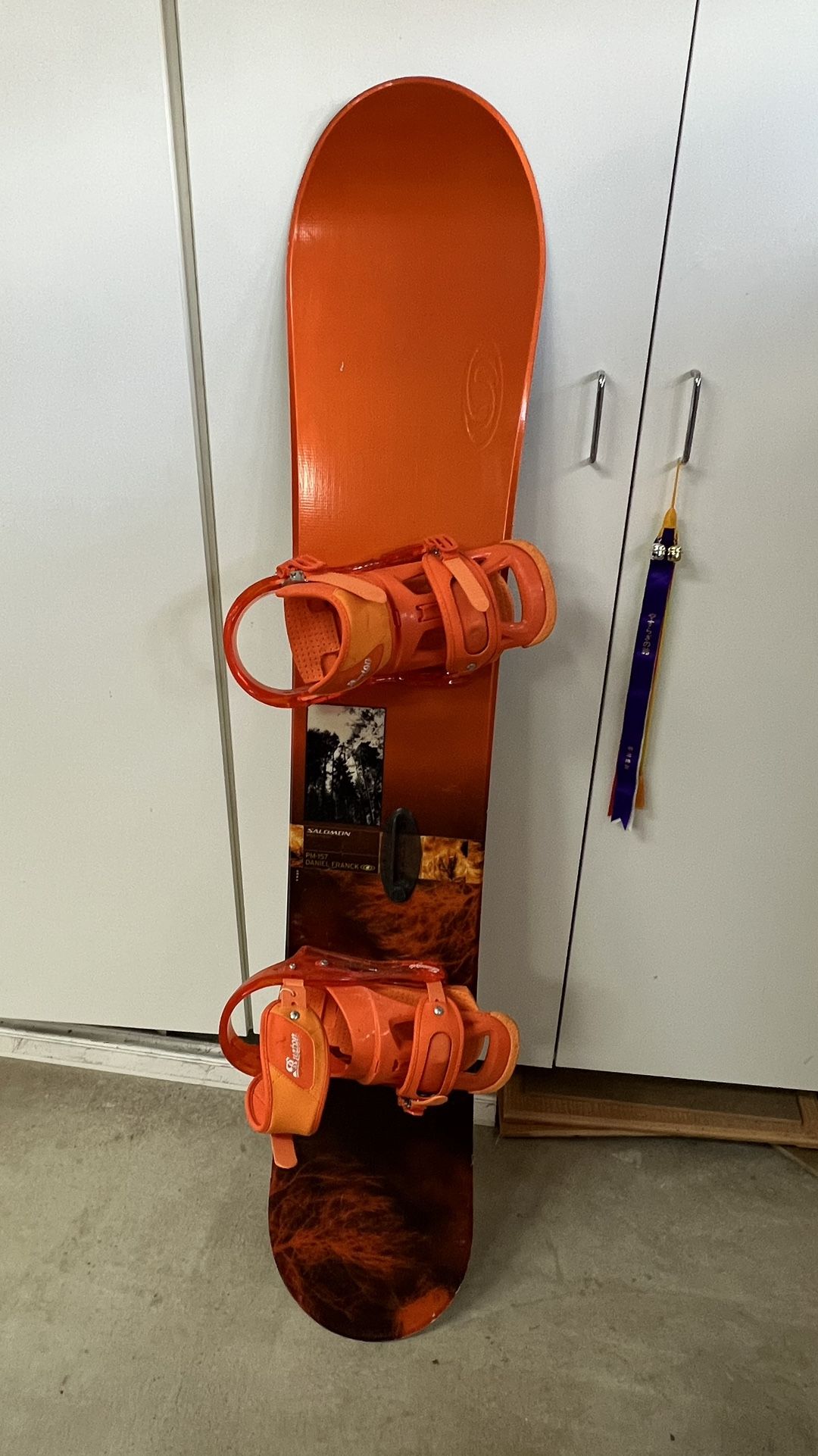 Snowboard with bindings - 157cm Salomon Daniel Franck Board - Burton bindings