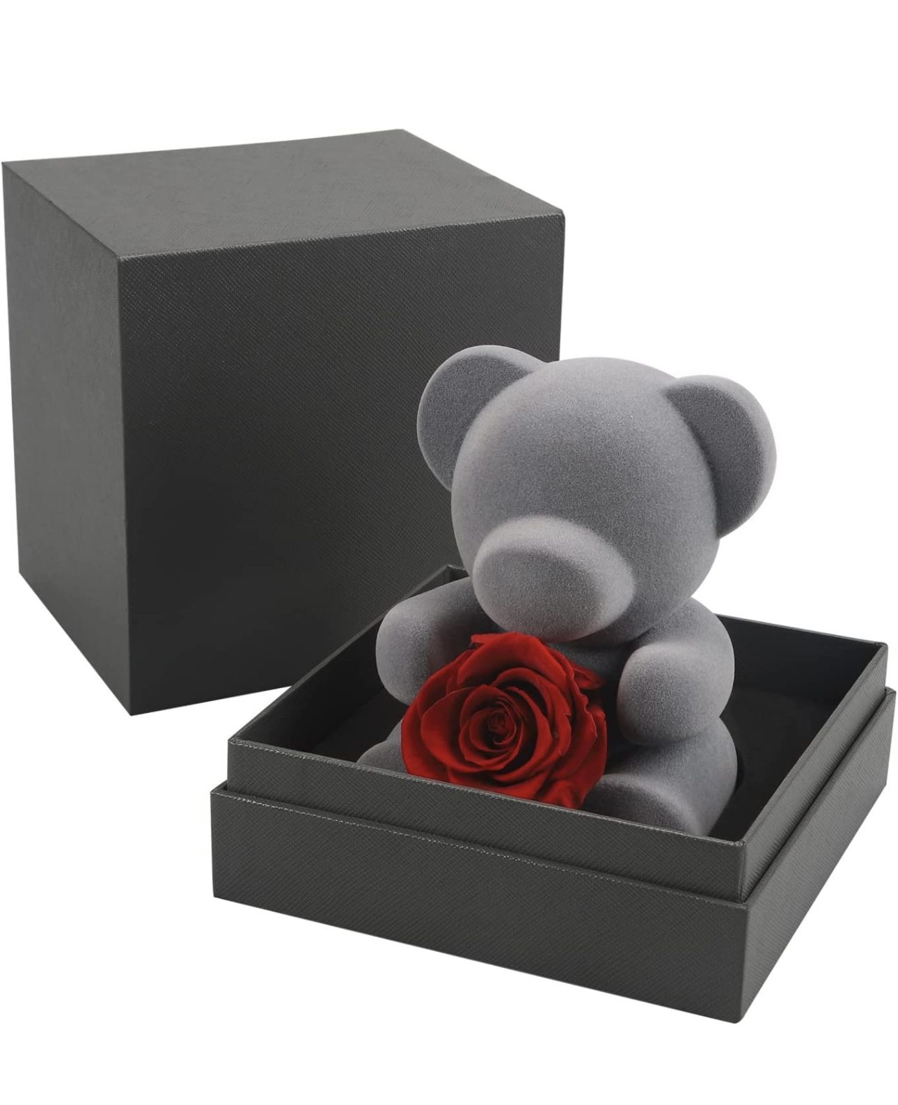 Rose Bear, Cute Teddy Bear with Rose for Valentine, Birthday, Anniversary, Mother’s Day