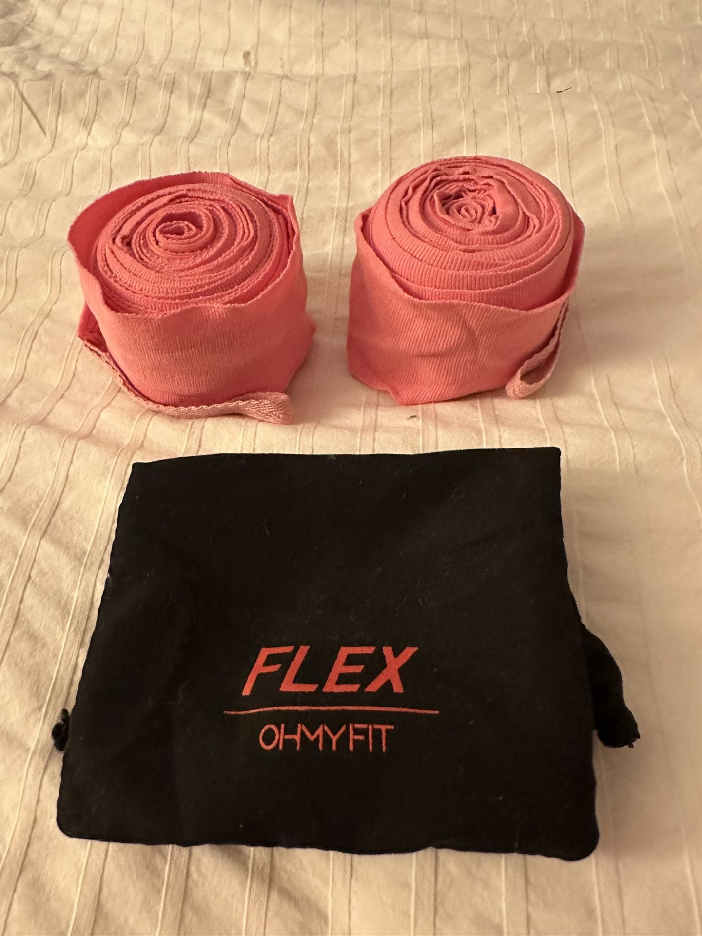 Boxing Hand Wraps – FLEX OHMYFIT Pink Wraps with Storage Bag