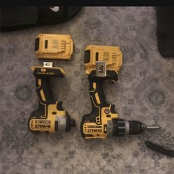 DEWALT 20V MAX Hammer Drill and Impact Driver, Cordless Power Tool Combo Kit with 2 Batteries