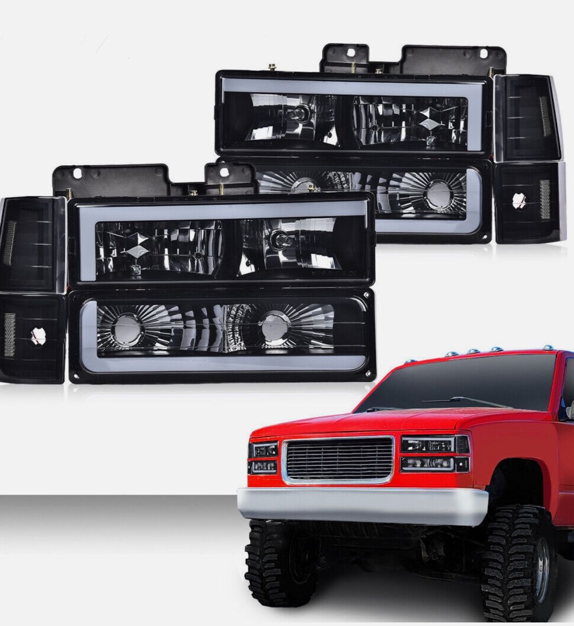 GMC Sierra 94-98 Smoke Headlights