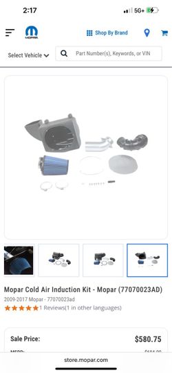 09-18 OEM RAM MOPAR AIR INTAKE
