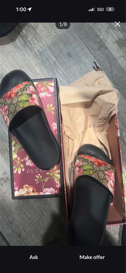 Gucci floral slides