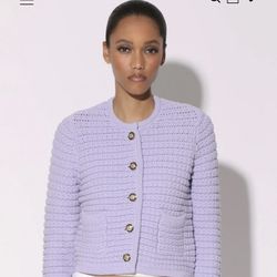 Brand New Woman’s Walter Baker brand Purple Lavender Purple colored Janis Cardigan Sweater Up For Sale 