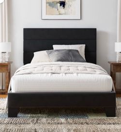 Twin bed and mattress