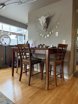FREE Wood Table w/ 3 chairs