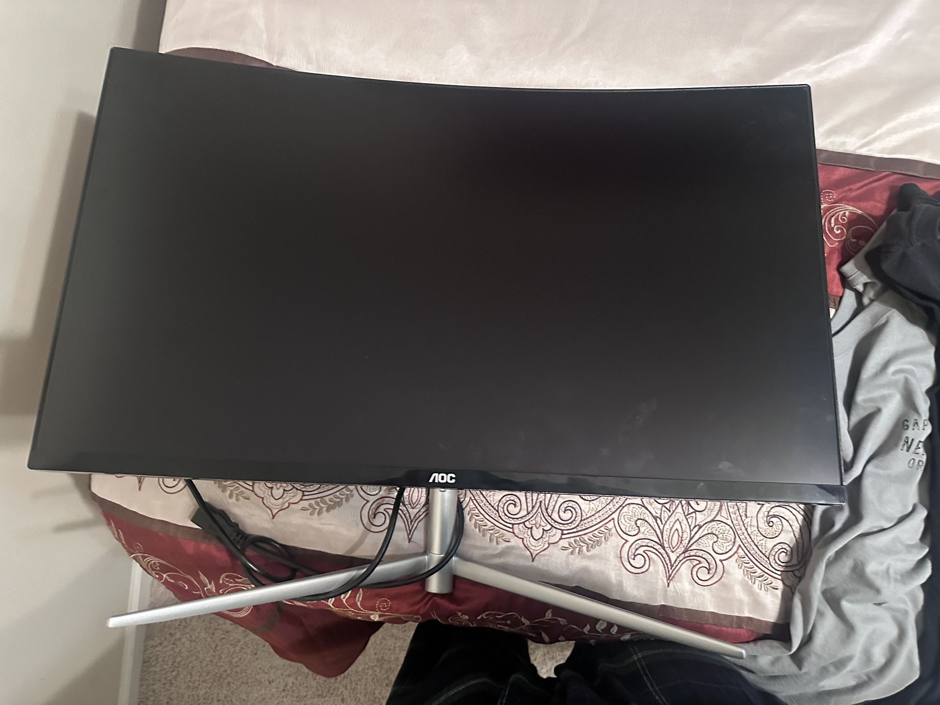 Gaming Monitor AOC C32V1Q 31.5" Full HD 1920x1080 Monitor, Curved VA Panel, 4ms 75Hz, Frameless, HDMI DisplayPort VGA, Flickerfree, Low Blue Mode, VES