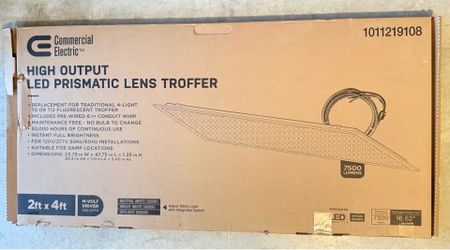New Commercial Electric 2×4 LED Panel - 7500 Lumens