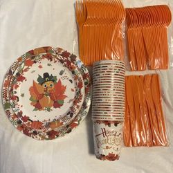 Thanksgiving Disposable Tableware Set