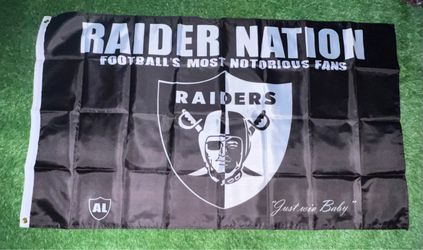 Raiders flag size 5’x3’