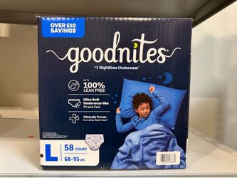 Goodnites Night time Underwear size Large 68-95lbs