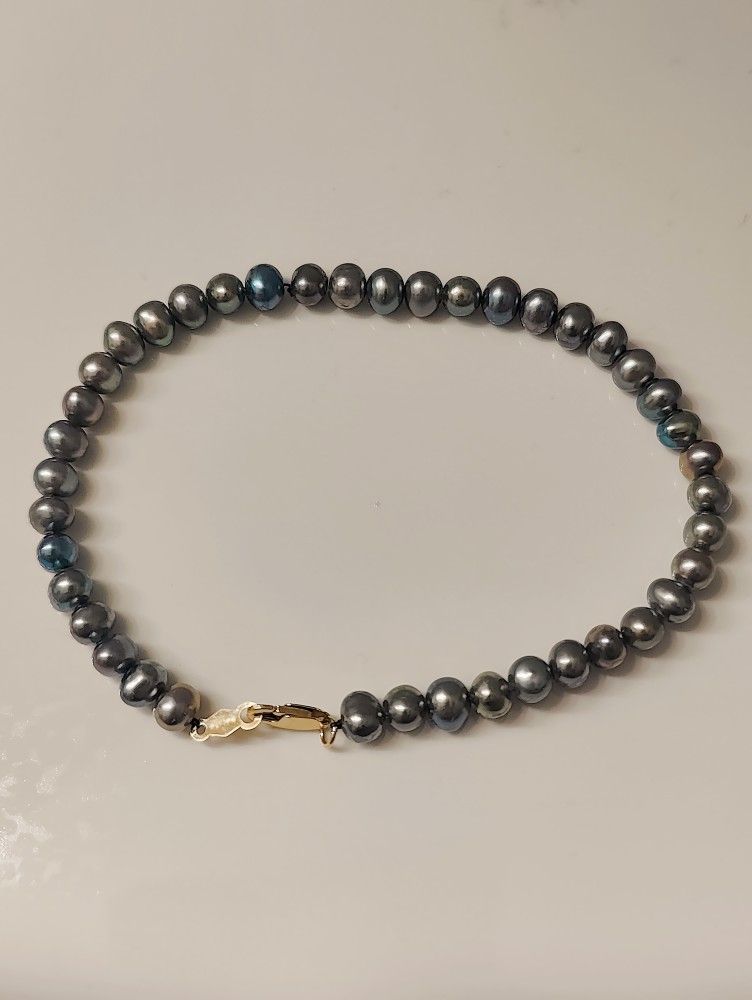 14k Gold Peacock Pearl Bracelet