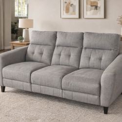 Power Reclining Sofa Couch with Power Headrests & USB Plugs 