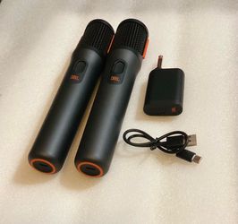 JBL Dual-Channel Microphone Set - 2 Mics w/ Receiver, USB-C Charging, 6hr Battery Life, Plug & Play