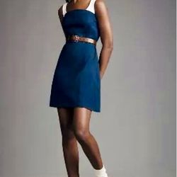 Anthropologie Blue Cotton dress