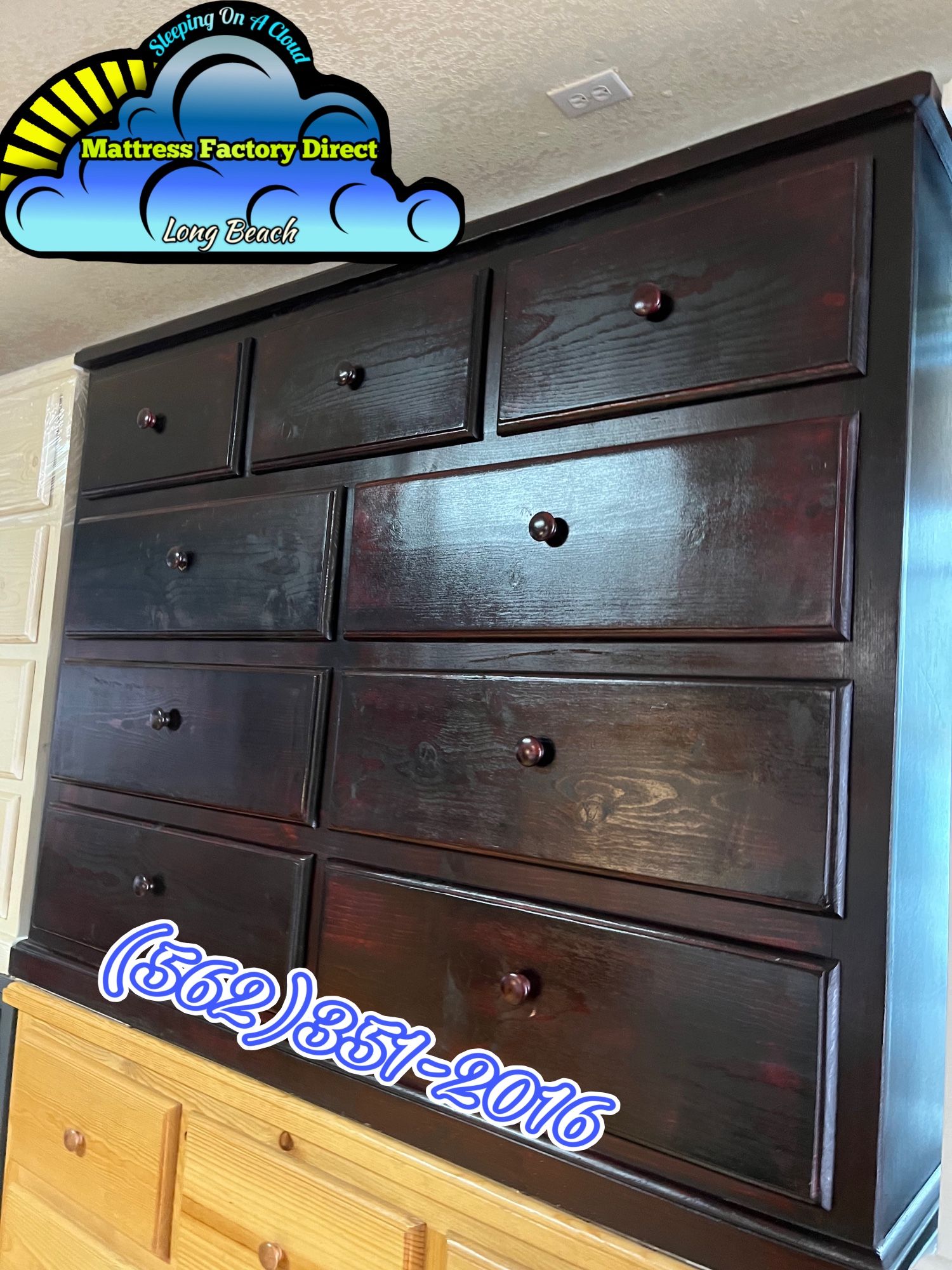 Cherry Nine Drawer Dresser Cajonera Comoda Nueva Bonita