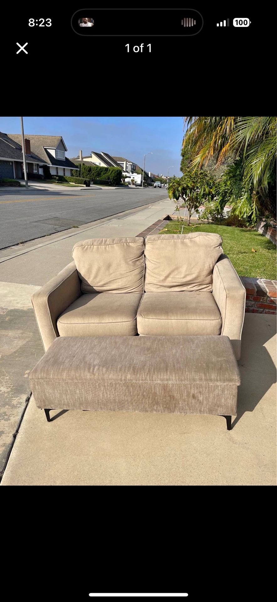 Love Seat And Bench With Storage