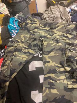 Dickie shorts and camo pants and 3 basketball shorts