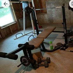 Weight Bench + 288lbs of Weights