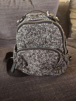 Black mini backpack