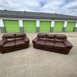 Leather Couch Set (Free Delivery Local Cities)