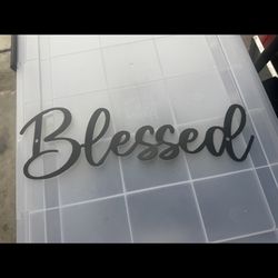Blessed, Thankful & grateful  Cursive Script Wall Art / Decor