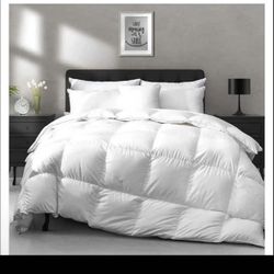 APSMILE All Season Goose Feather Down Comforter California King Size - Ultra-Soft 750 Fill-Power Hot