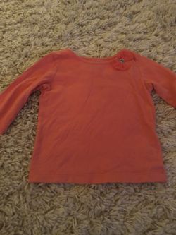 Carters brand: 12 mth long sleeved orange shirt