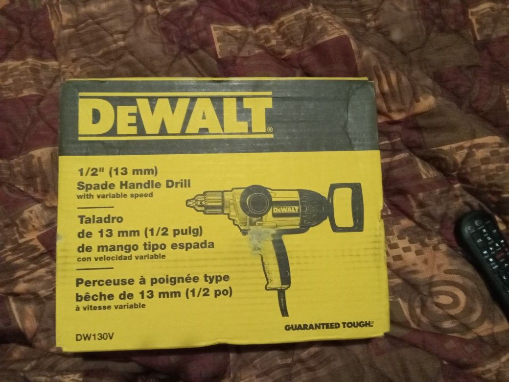 Dewalt 1/2 In  Spade Handle Drill