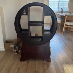 antique custom wine barrel shelf