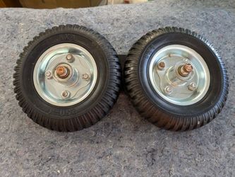 Set of 2 Utility Wheels, solid rubber, 250-4, 8 x 4