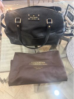 Kate Spade New York Black Leather Satchel / Tote Purse