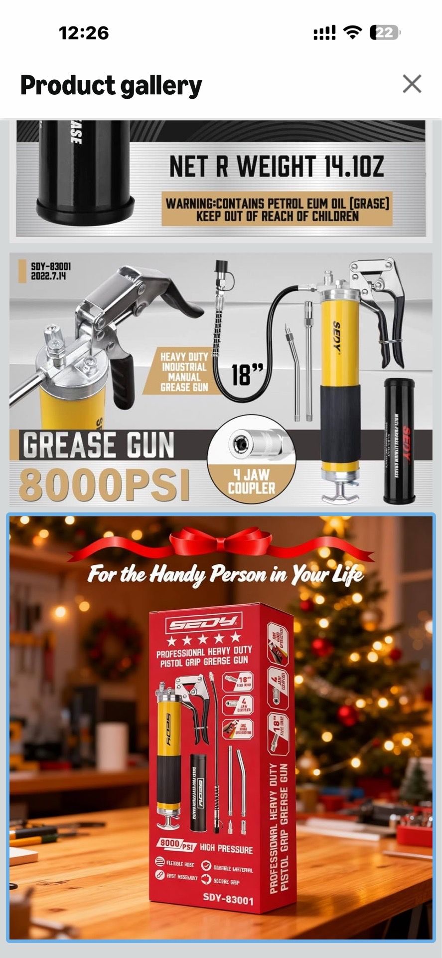 heavy duty grease gun