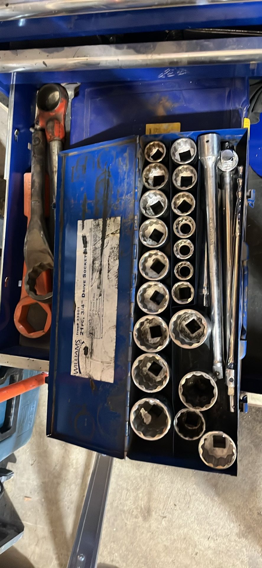 Williams 21 piece 3/4 Drive socket set