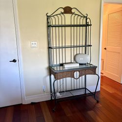 Vintage Metal & Wicker Bakers Rack – $50 (Culver City)