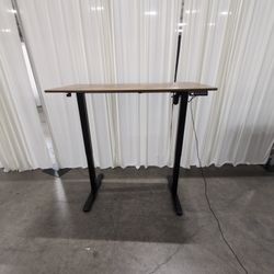 Rustic Brown Electric Standing Desk with Memory Presets